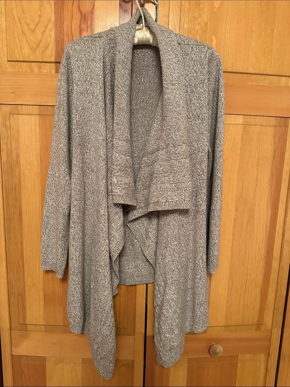 New York & Company Draped Open-Front Cardigan - Gray